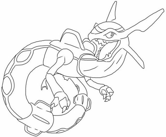 Coloriage Pokémon Rayquaza 5