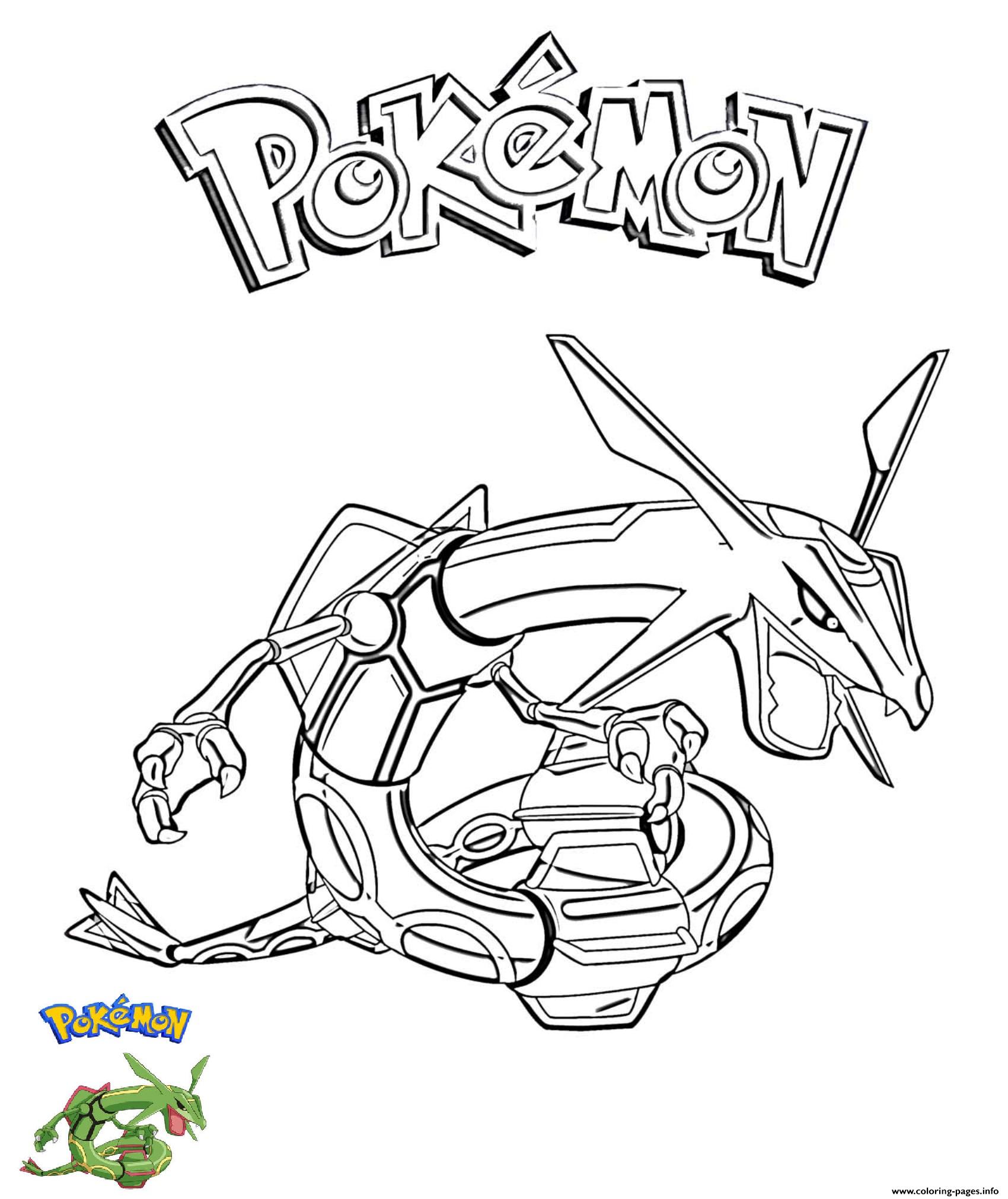 Coloriage Pokémon Rayquaza