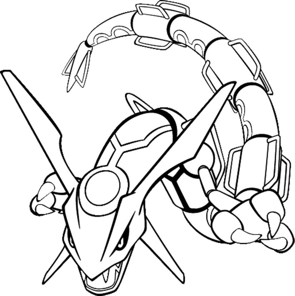 Coloriage Pokémon Rayquaza 9