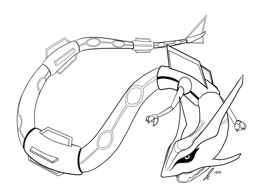 Coloriage Pokémon Rayquaza