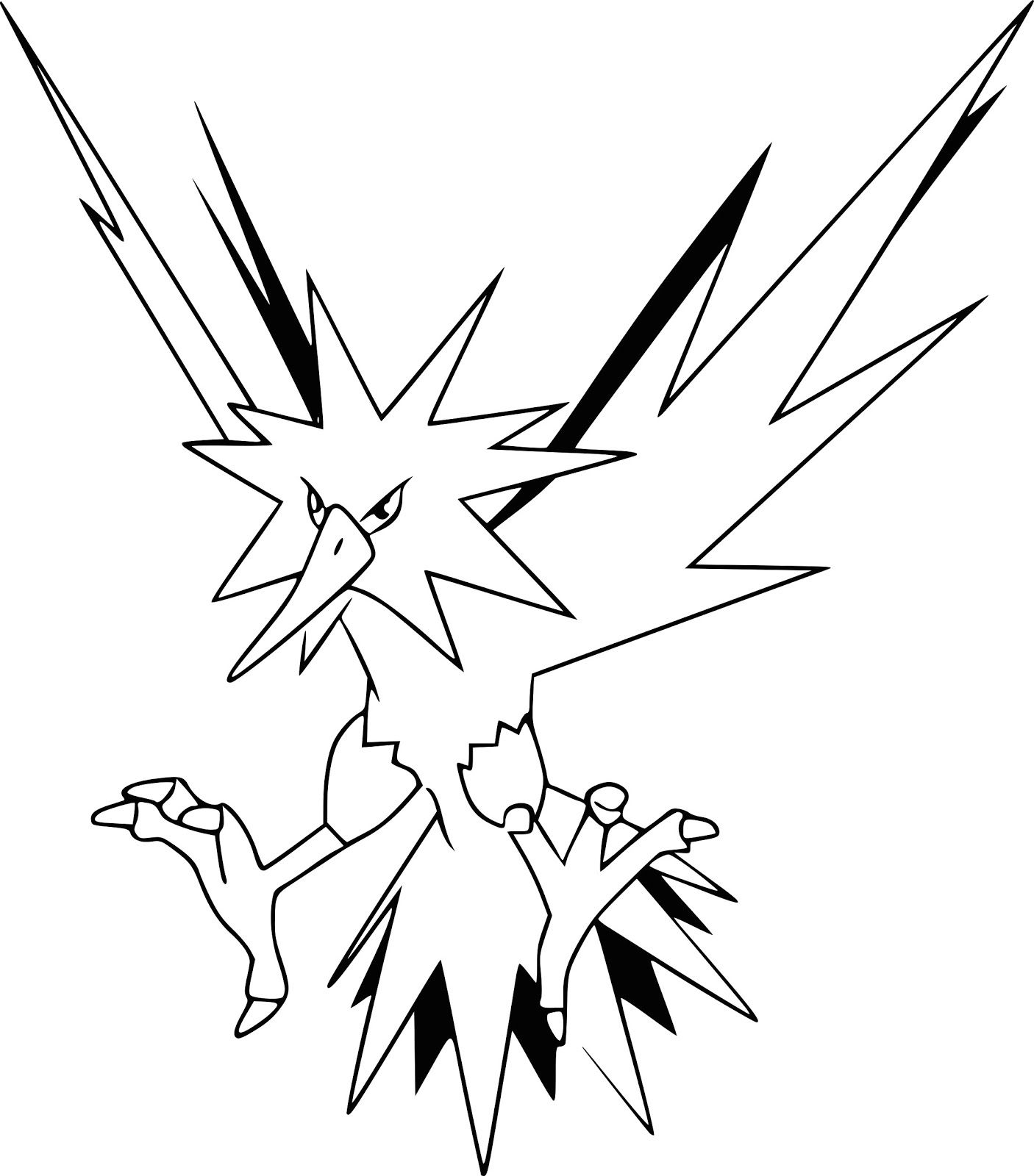 Coloriage Dessiner des Zapdos imprimables