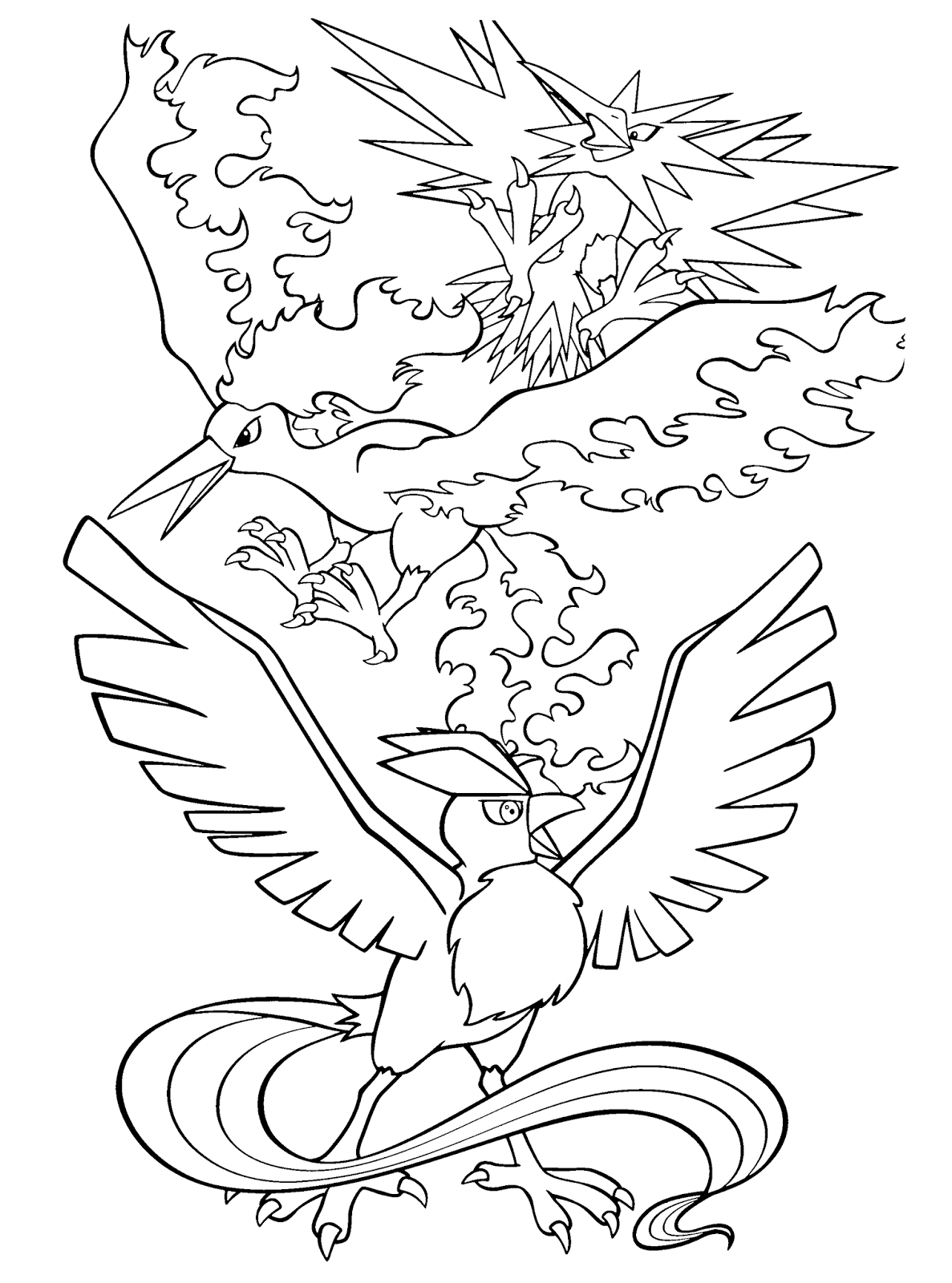 Coloriage Dessiner l'image de Zapdos