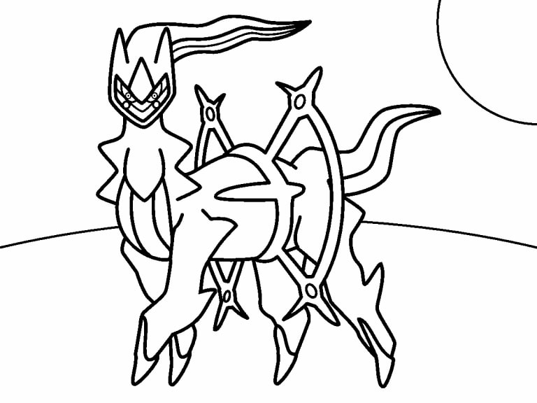 Coloriage Dessiner un Pokémon Arceus de base