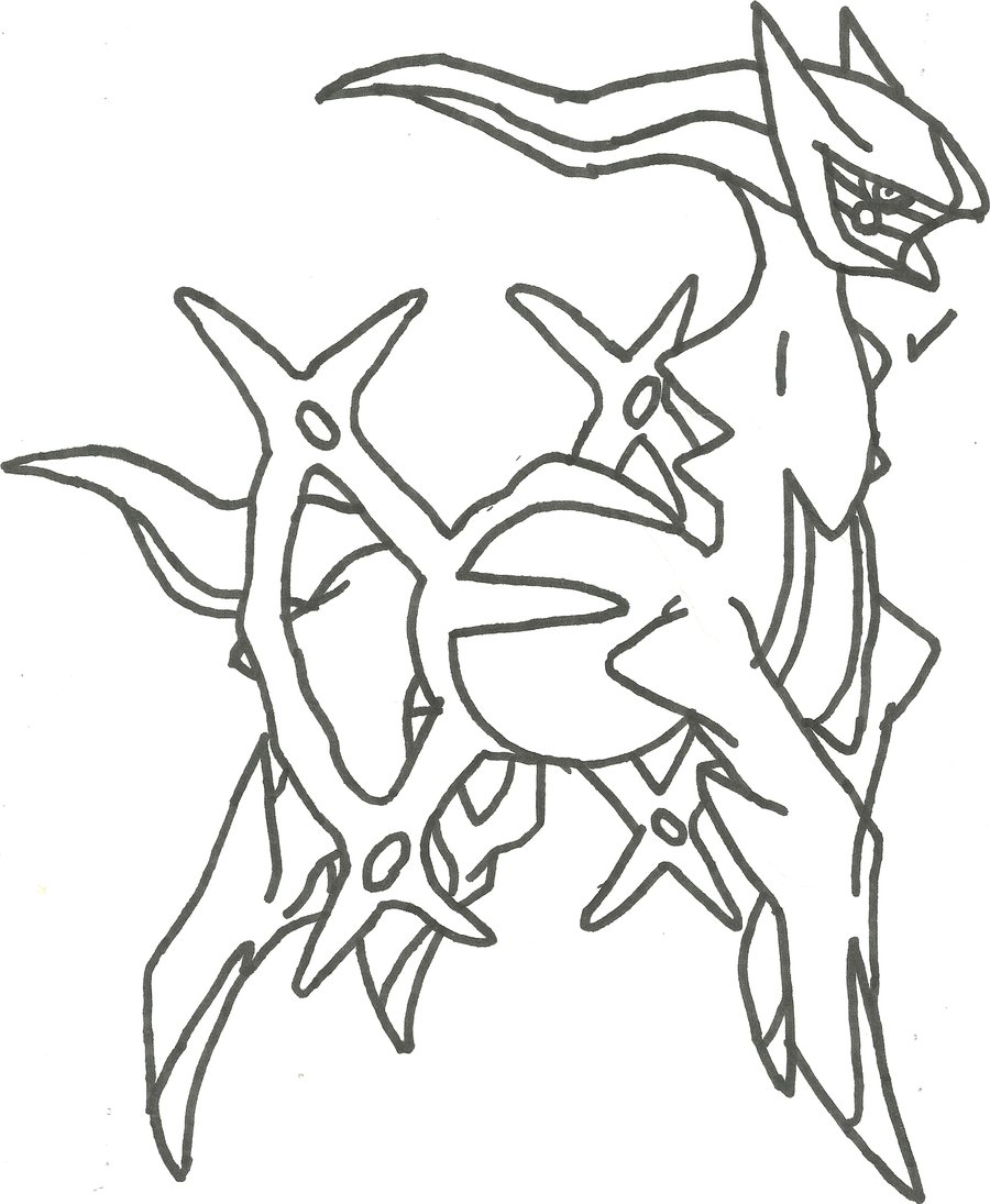 Coloriage Dessiner un Pokémon Arceus mignon