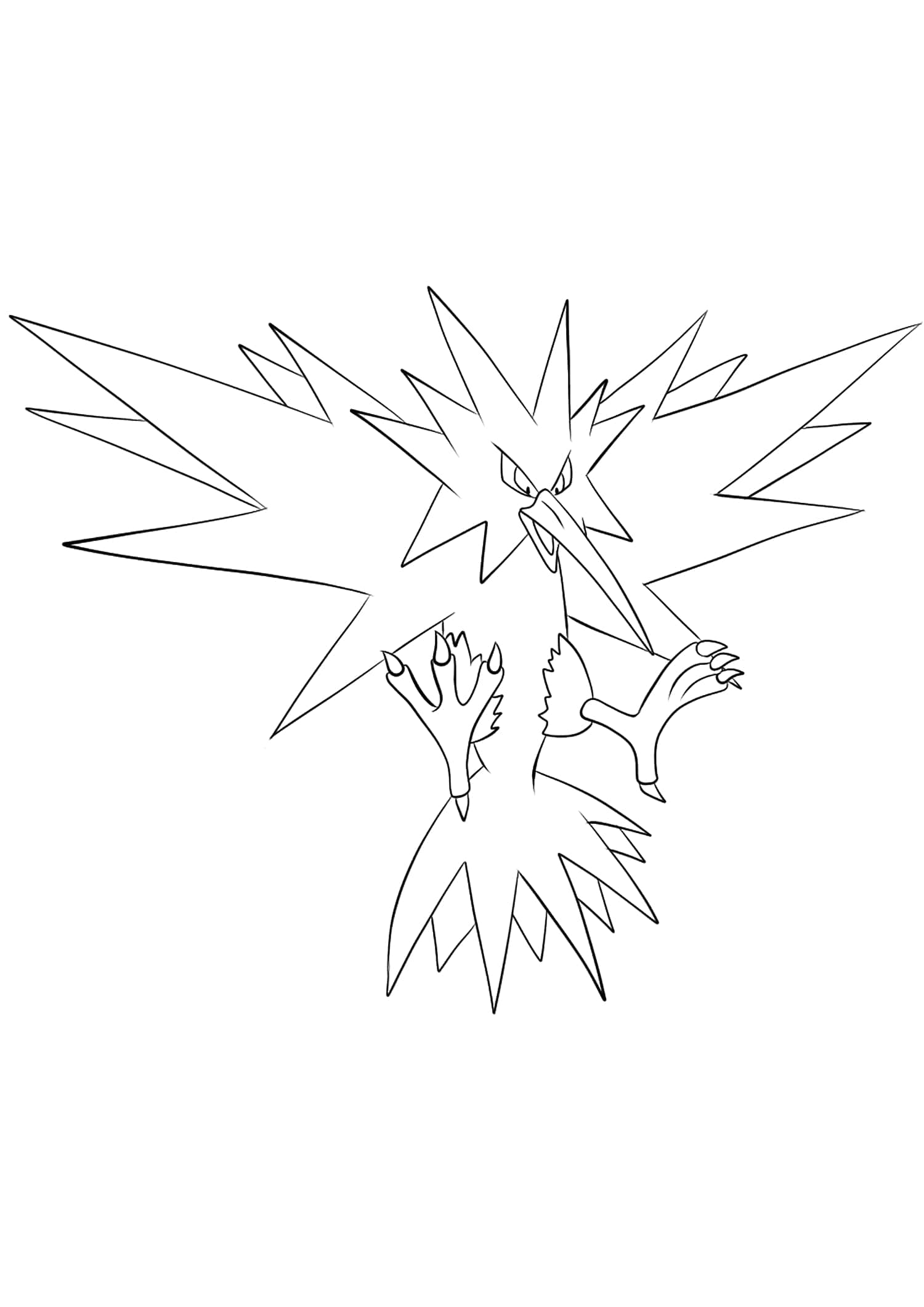 Coloriage Dessiner Zapdos de base