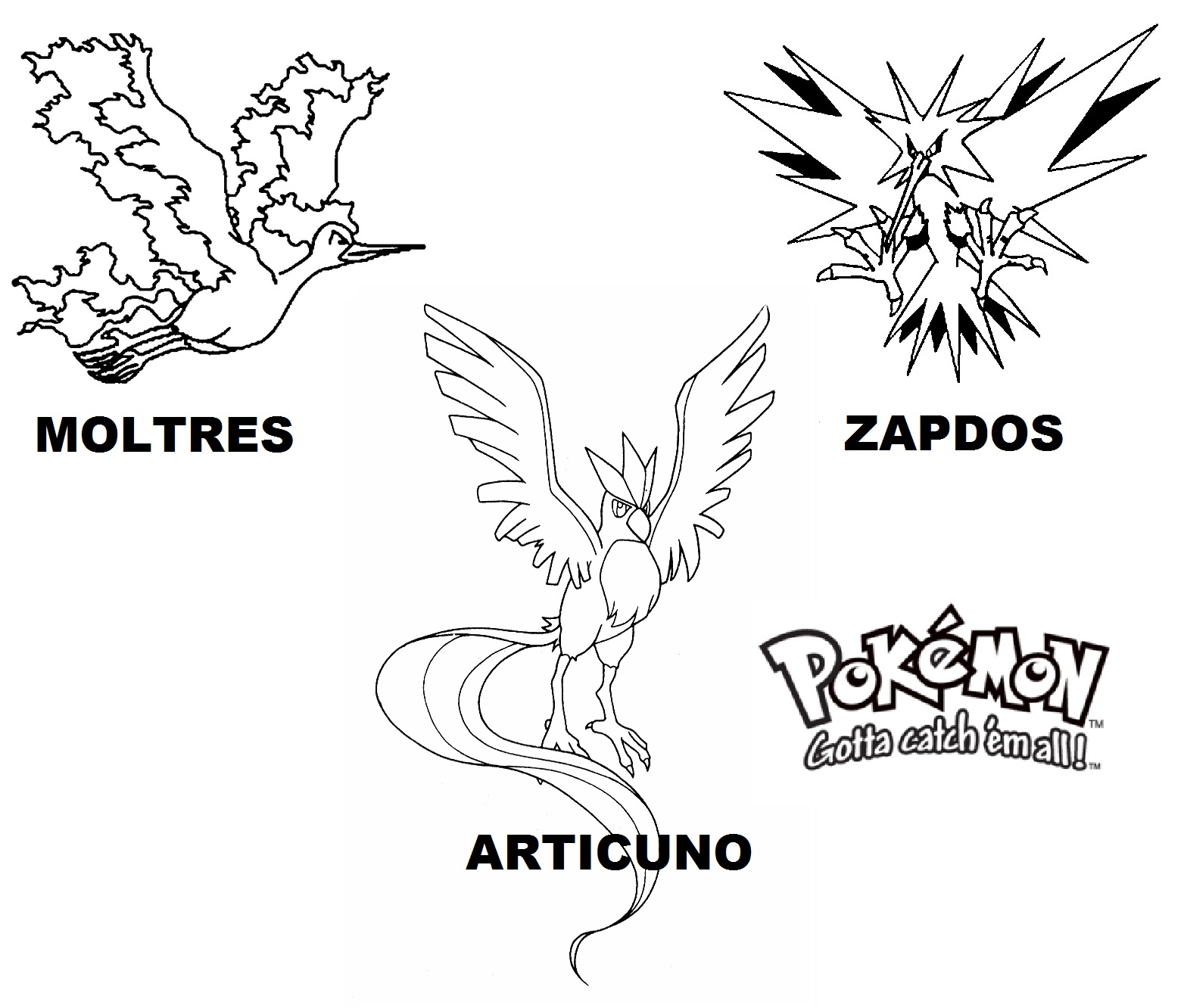 Coloriage Dessiner Zapdos de manière basique et facile