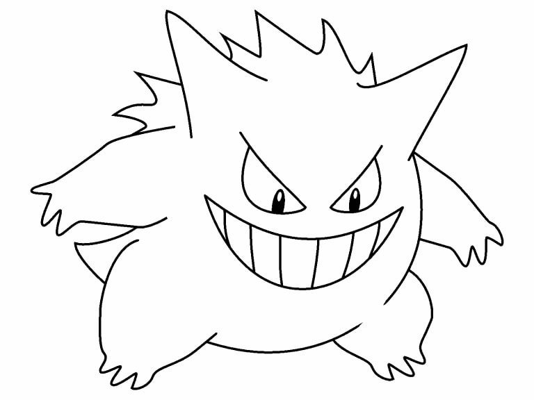 Coloriage Pokémon Ectoplasma 2