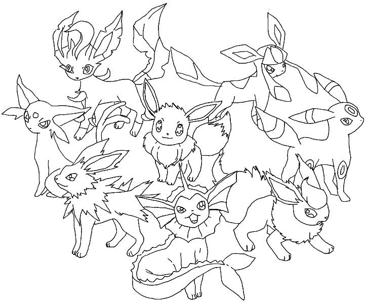 Coloriage Pokémon Noctali 10