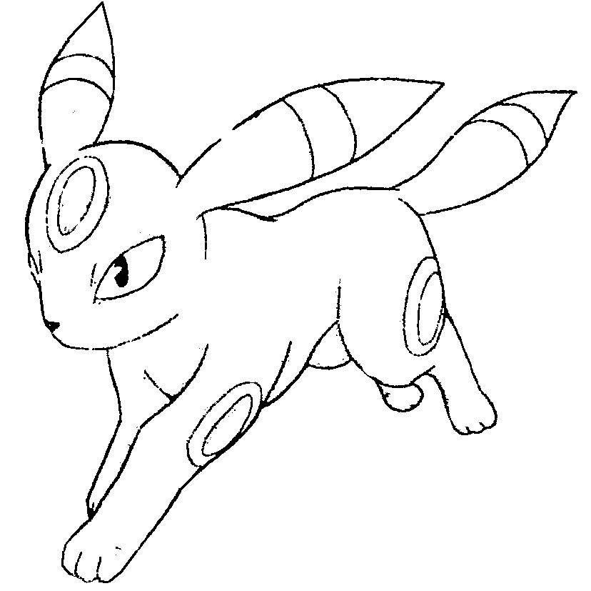 Coloriage Pokémon Noctali 4