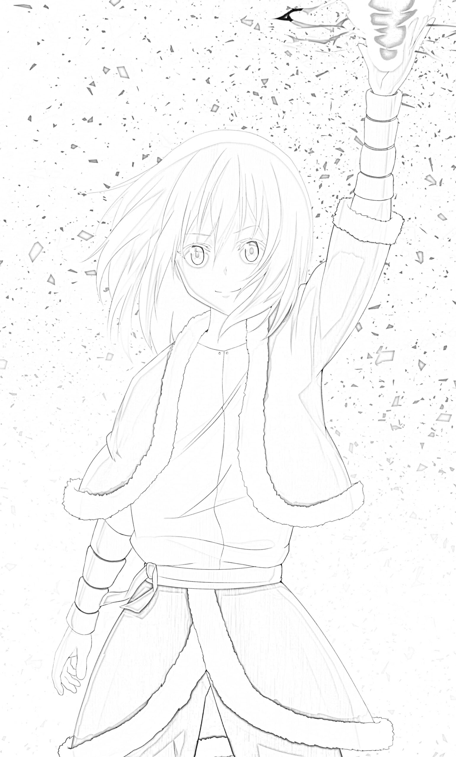 Coloriage Dessine Rimuru Tempest heureux