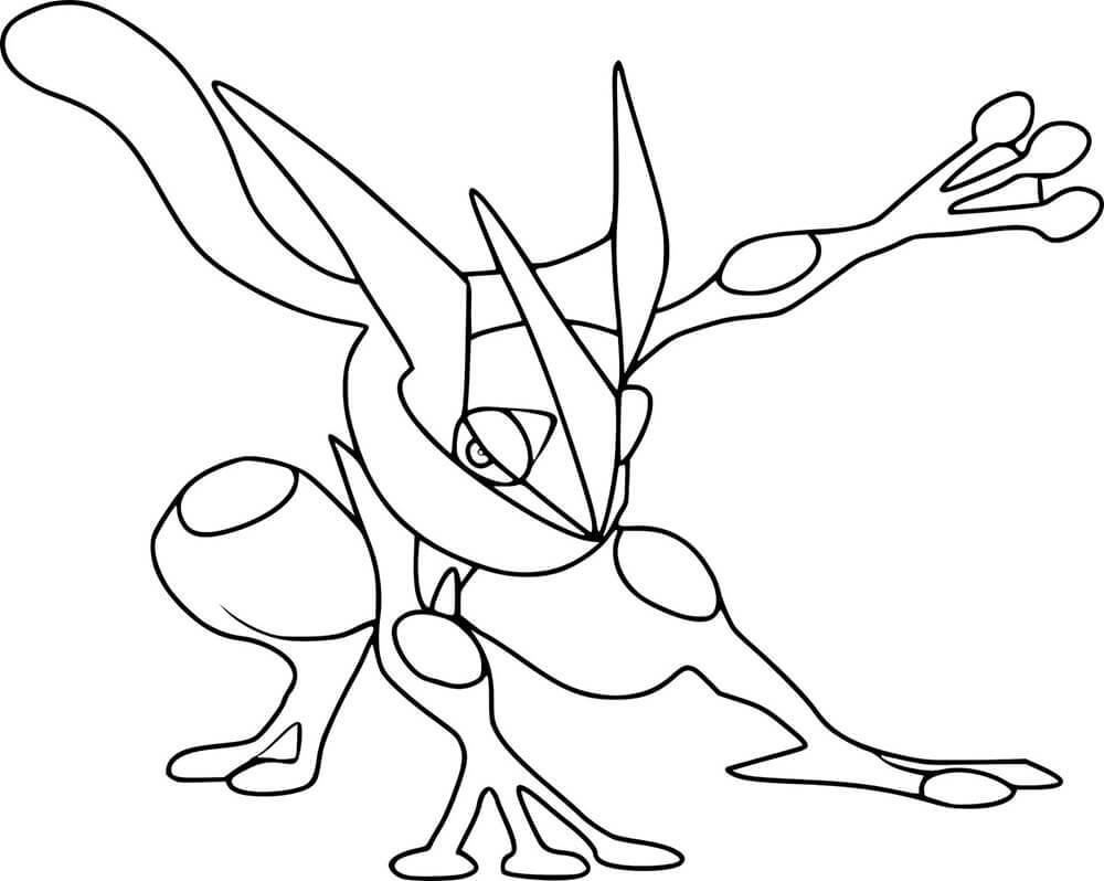 Coloriage Dessiner un Pokémon Amphinobi gratuitement