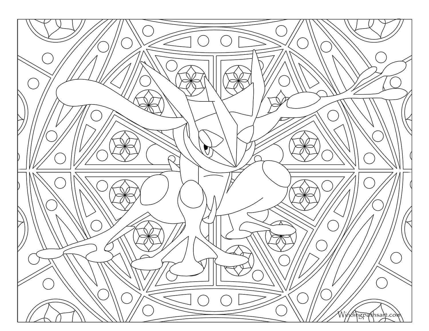 Coloriage Image Pokémon Amphinobi gratuit