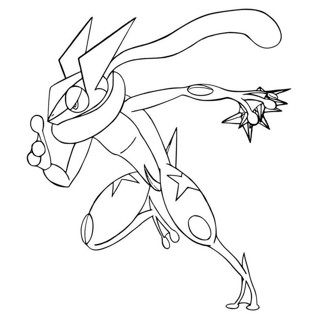 Coloriage Pokémon Amphinobi en cours d’exécution