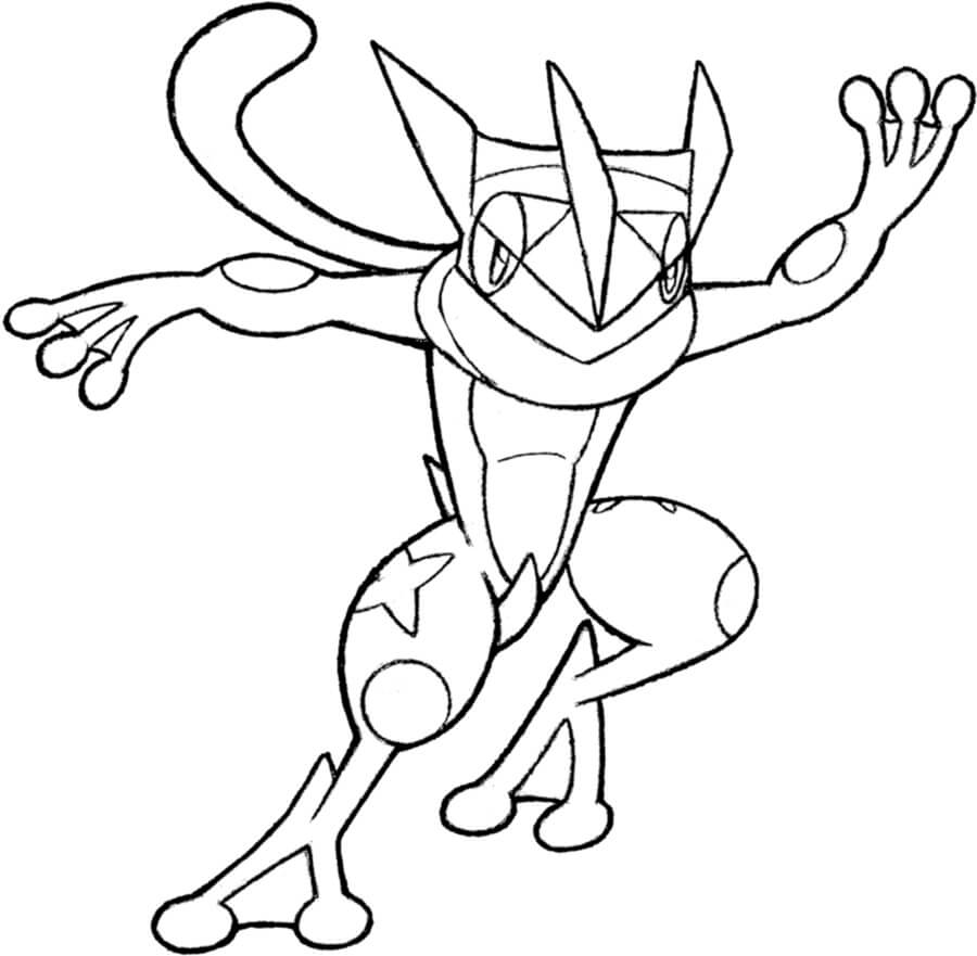 Coloriage Pokémon Amphinobi très cool