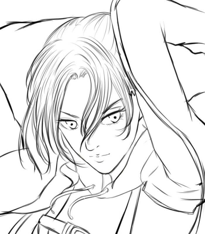 Coloriage Dessine le visage Annie Leonhart