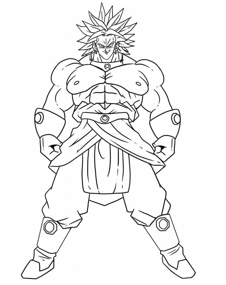 Coloriage Broly Fort