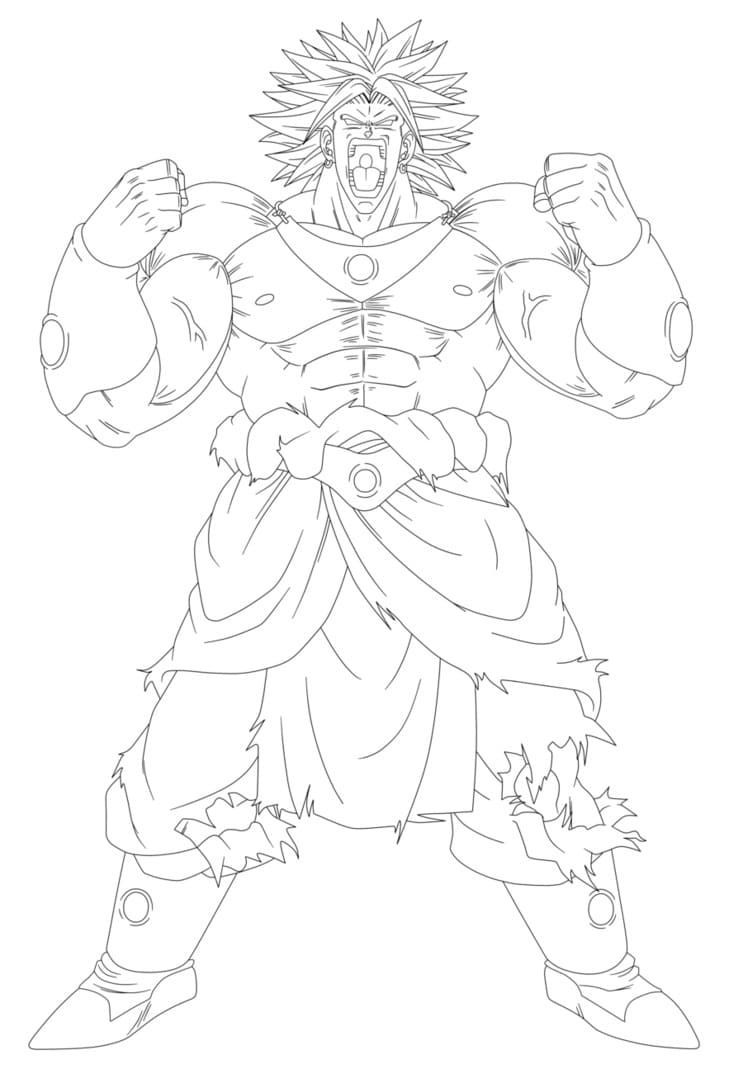 Coloriage Broly Super Fort