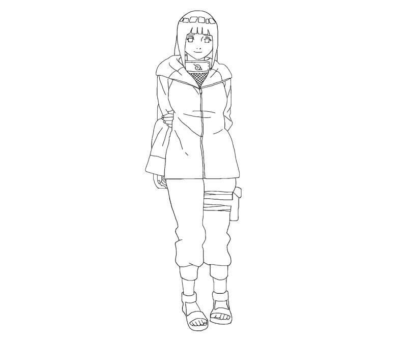 Coloriage Charmante Hinata