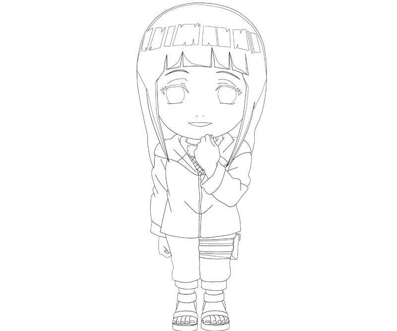 Coloriage Chibi mignon Hinata