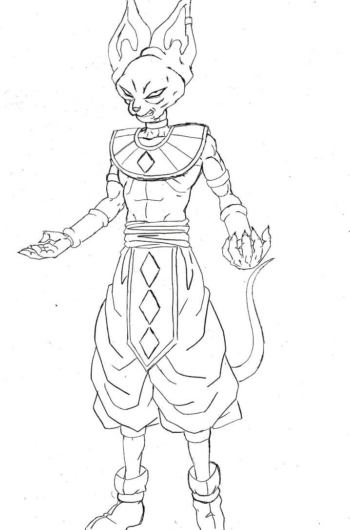 Coloriage Cool Beerus