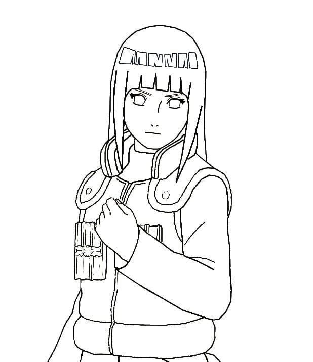 Coloriage Cool Hinata Hyûga