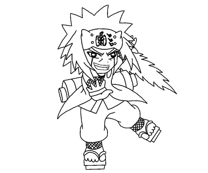 Coloriage Drôle Chibi Jiraiya