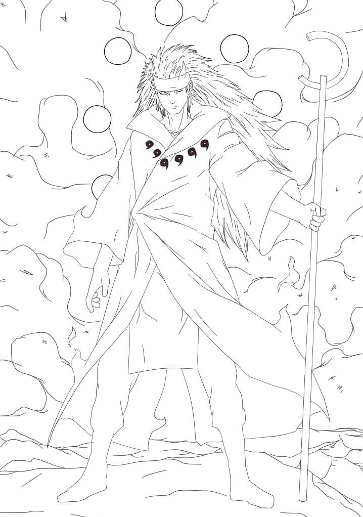 Coloriage Forme Finale De Madara