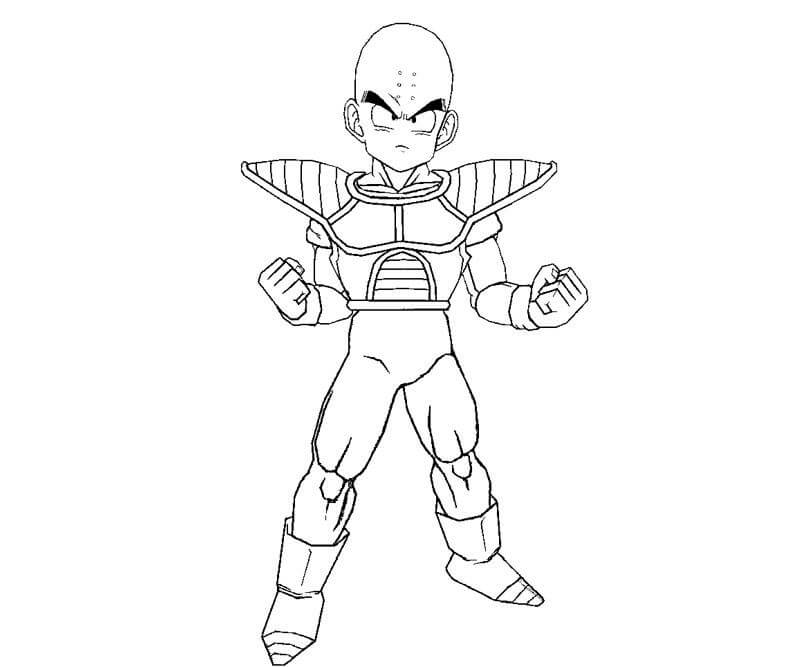 Coloriage Guerrier Krillin