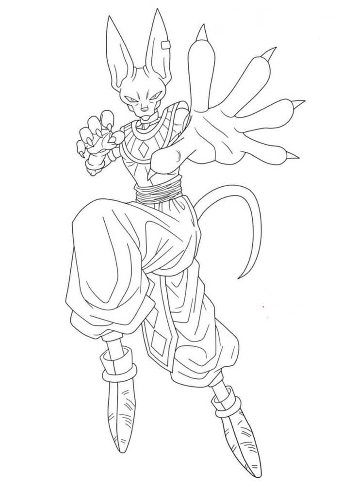 Coloriage Hakai Beerus