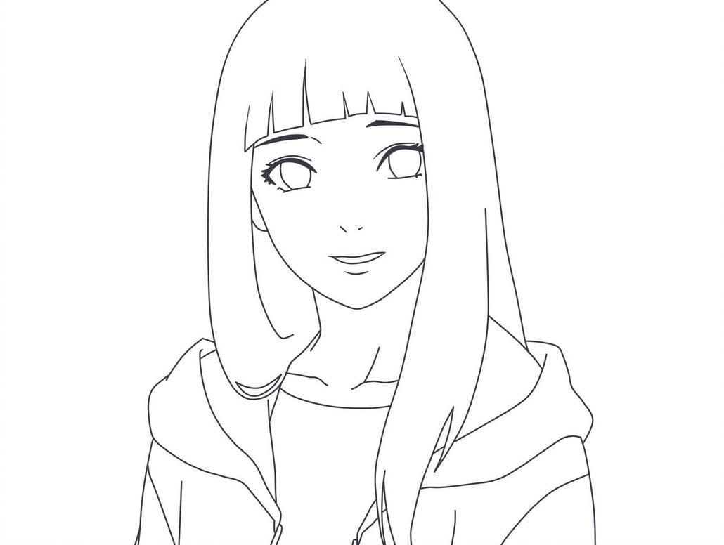 Coloriage Hinata Hyûga de Naruto