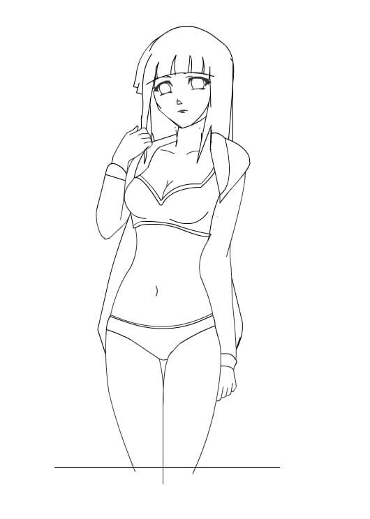 Coloriage Hinata sexy