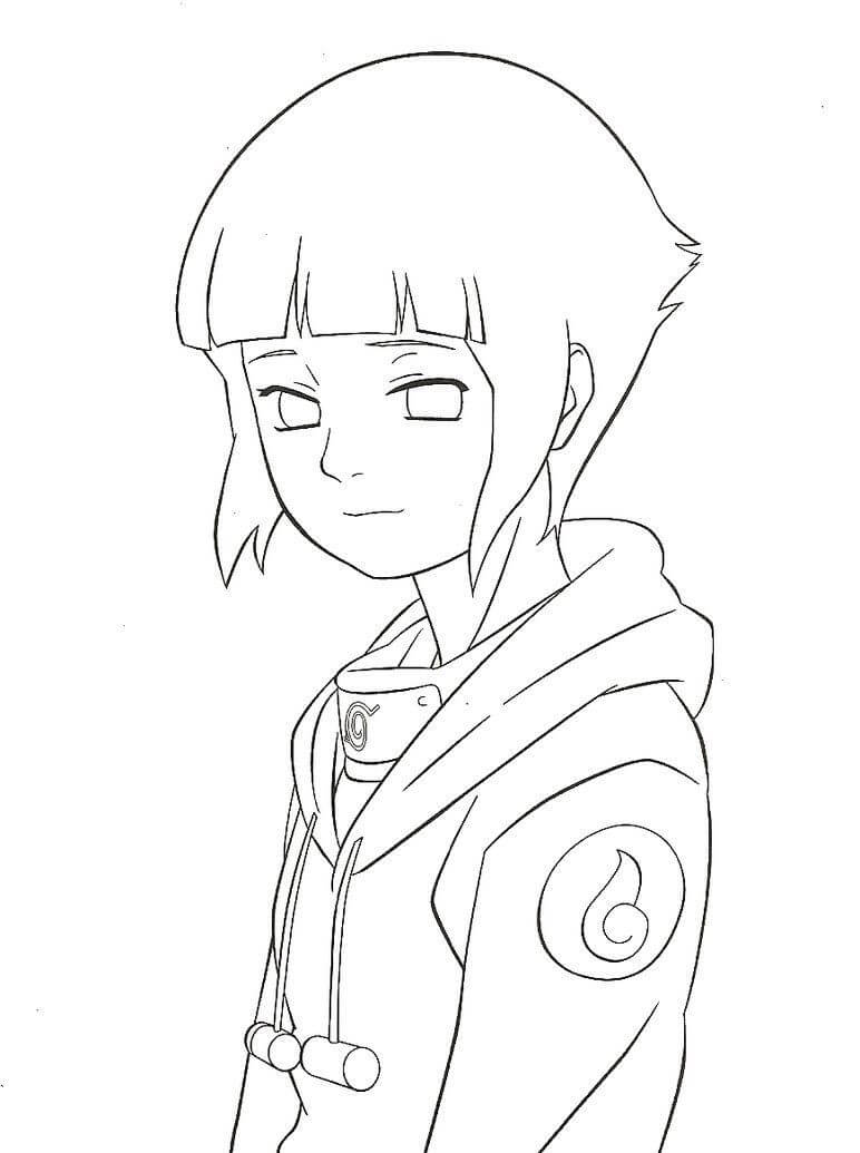 Coloriage Jeune Hinata