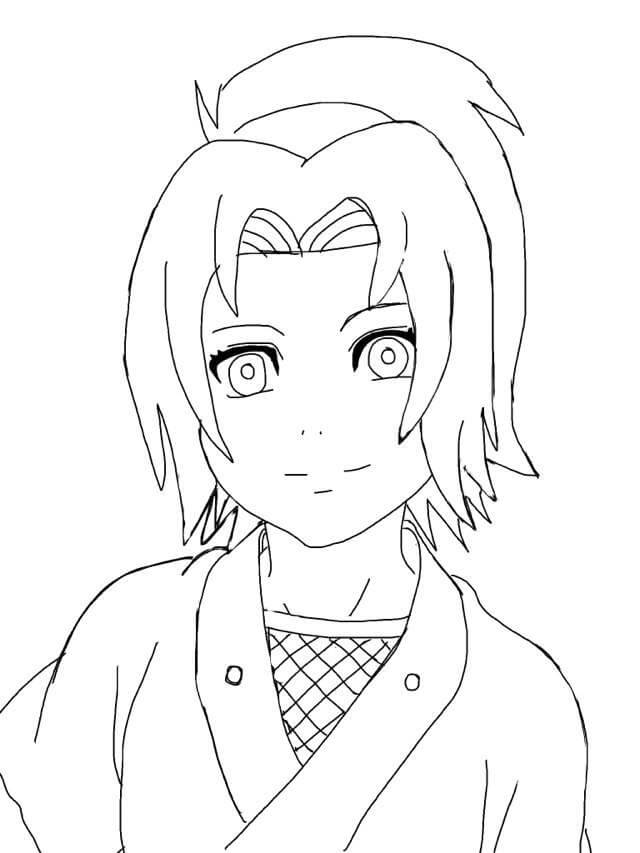 Coloriage Jeune tsunade de naruto