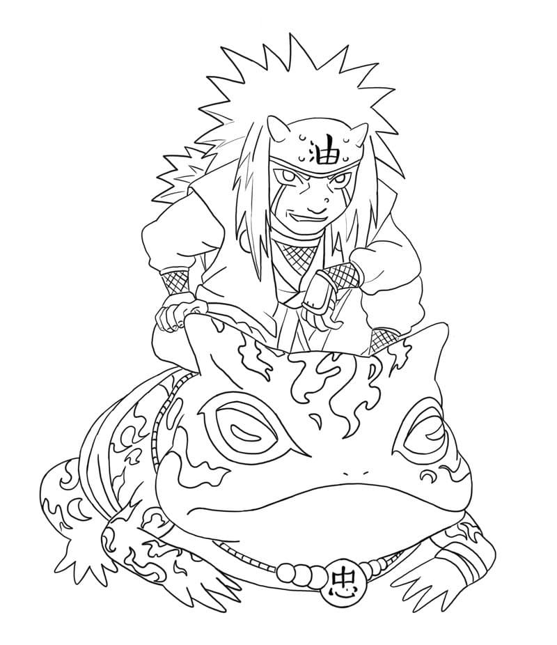 Coloriage Jiraiya Chibi