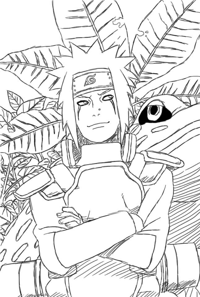 Coloriage Jiraiya Était Jeune