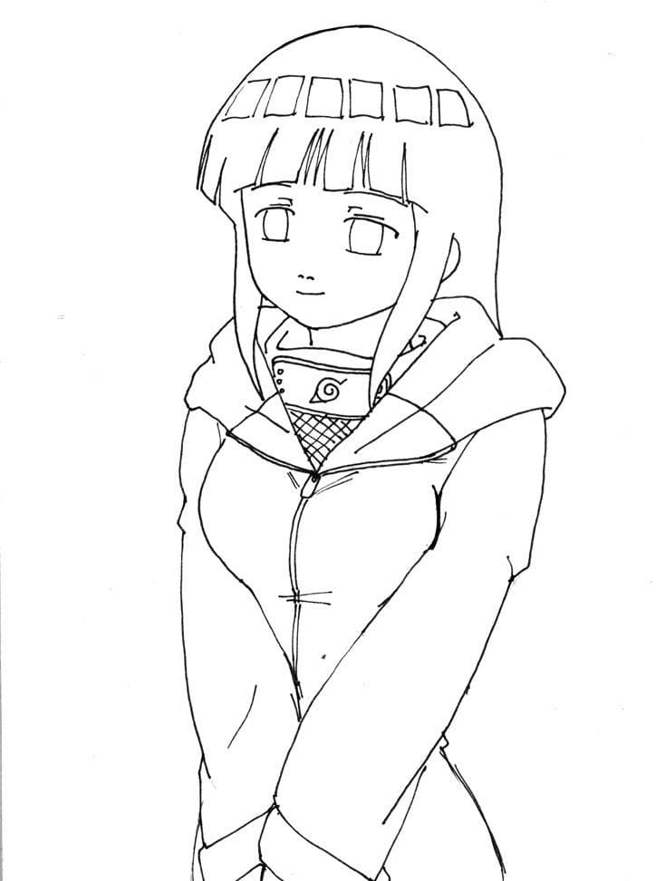 Coloriage Jolie Hinata