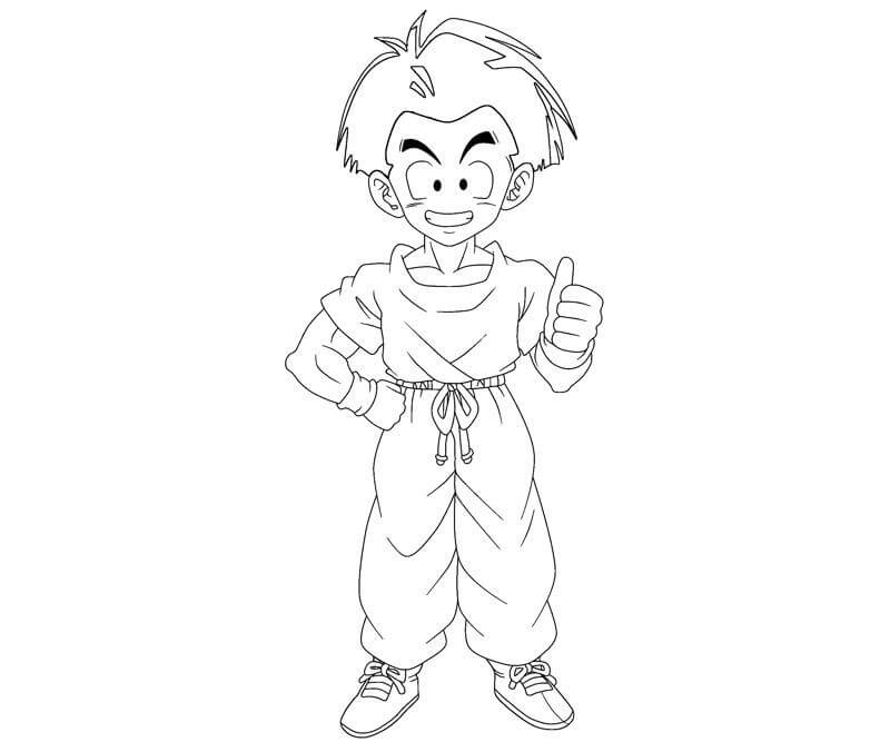 Coloriage Krillin Cool