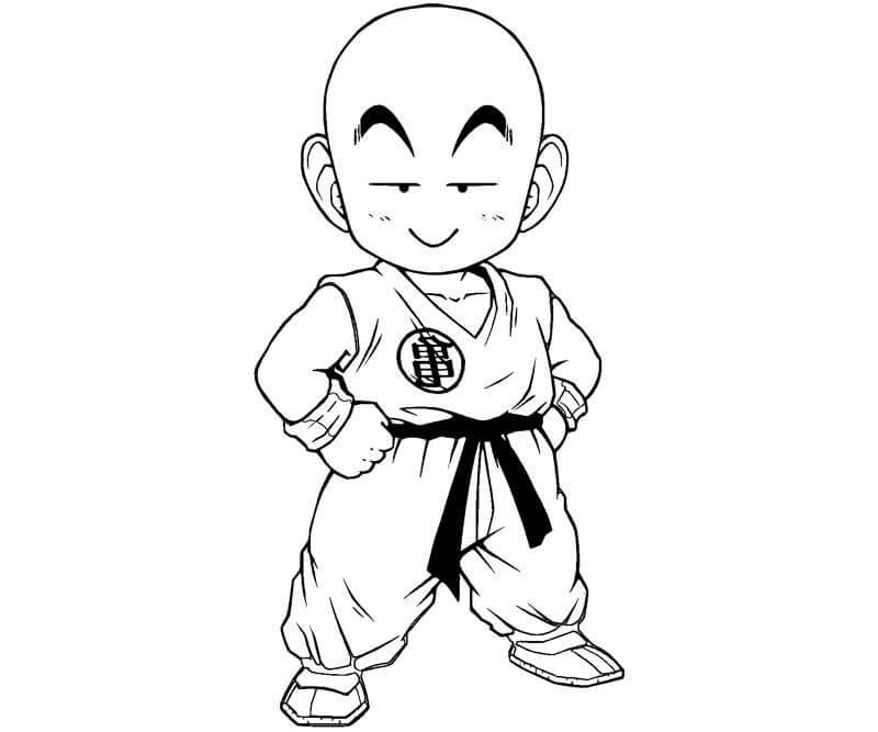 Coloriage Krillin Drôle