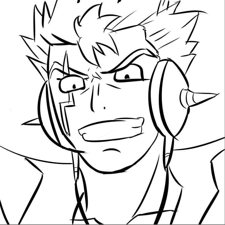 Coloriage Laxus sourit