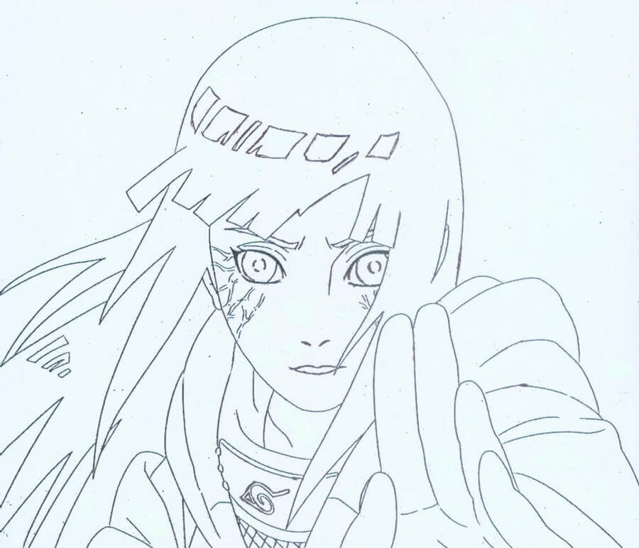 Coloriage Le byakugan de Hinata