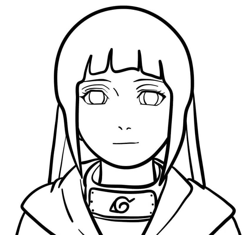 Coloriage Le visage de Hinata