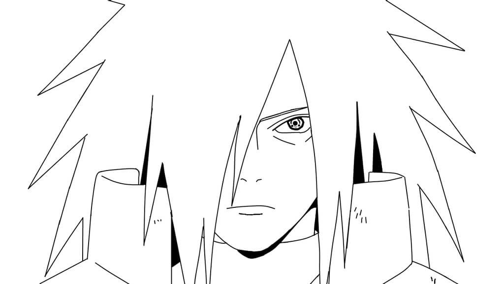 Coloriage Le Visage De Madara