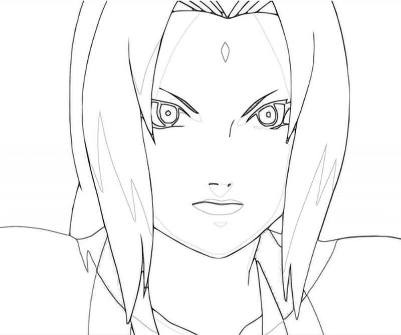 Coloriage Le visage de Tsunade