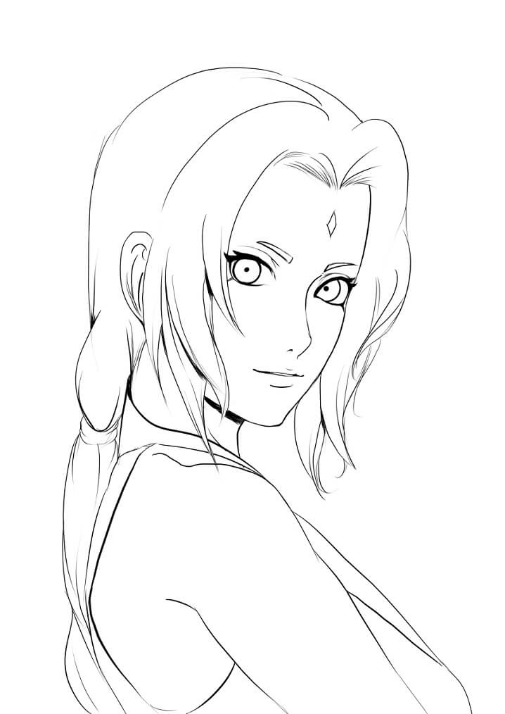 Coloriage Magnifique tsunade