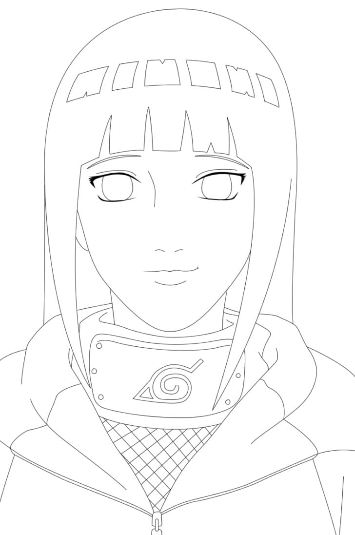 Coloriage Merveilleuse Hinata Hyûga