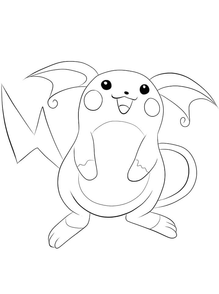 Coloriage Pokémon Raichu