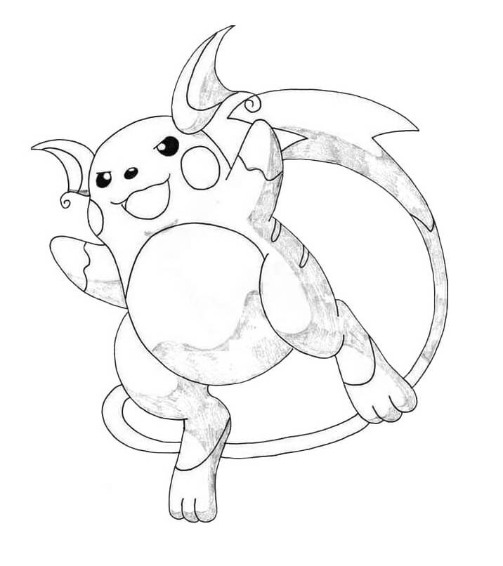 Coloriage Pokémon Raichu mignon