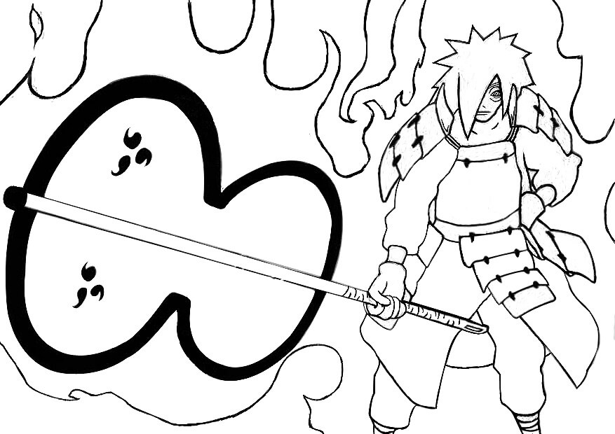 Coloriage Pouvoir De Madara