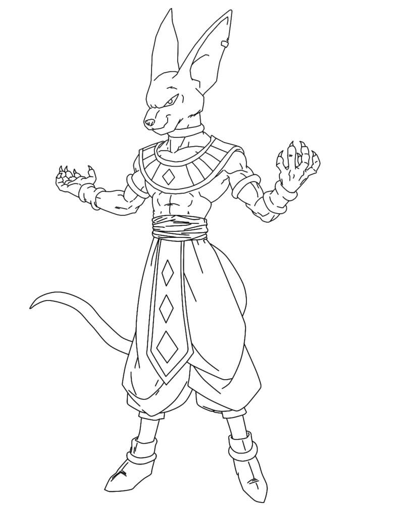 Coloriage Puissant Beerus