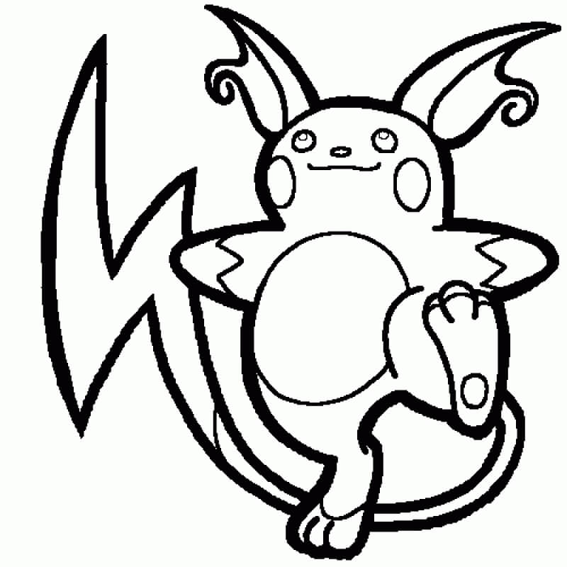 Coloriage Raichu Pokémon